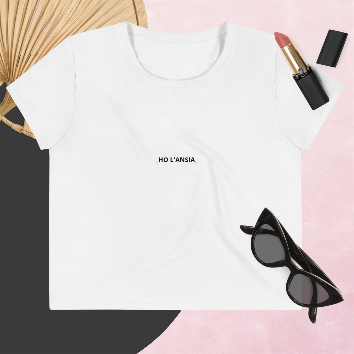 Ho L'Ansia Crop Tee – Relaxed Cotton Blend Crop Top