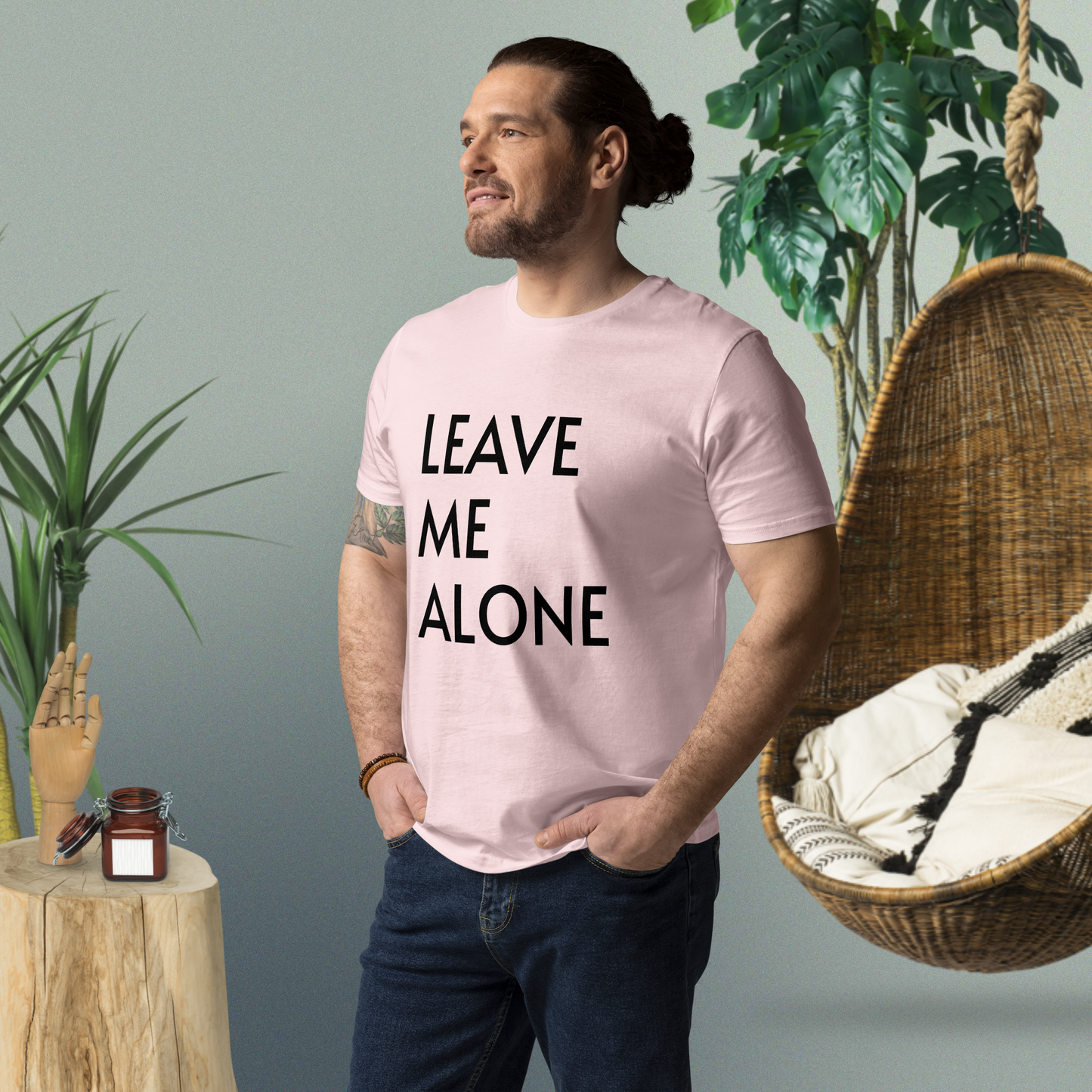 Leave Me Alone Tee – Unisex Minimalist Slogan Shirt