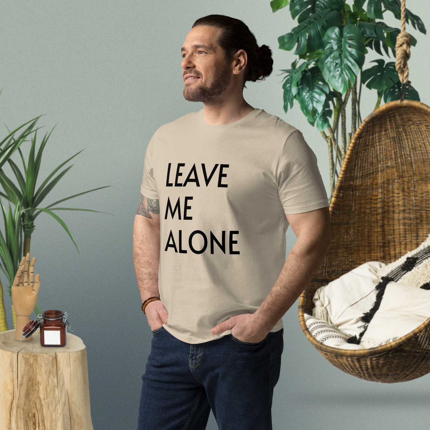 Leave Me Alone Tee – Unisex Minimalist Slogan Shirt