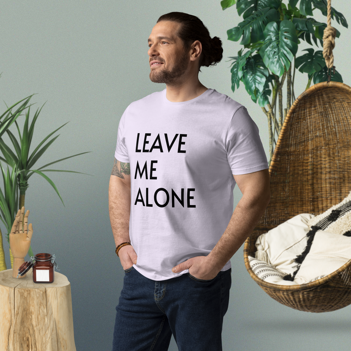 Leave Me Alone Tee – Unisex Minimalist Slogan Shirt