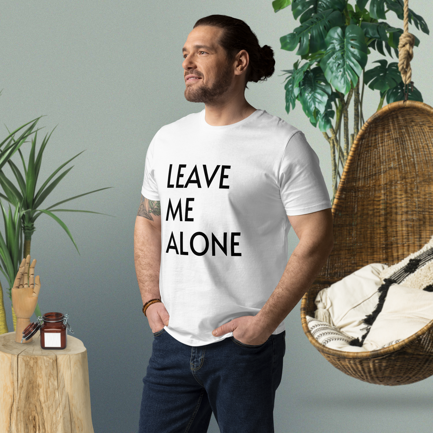 Leave Me Alone Tee – Unisex Minimalist Slogan Shirt