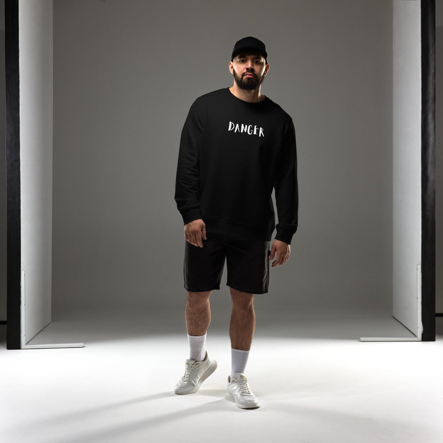 Danger Unisex Organic Sweatshirt – Eco-Streetwear Essential