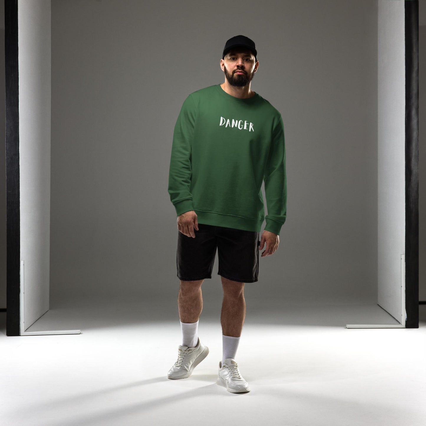 Danger Unisex Organic Sweatshirt – Eco-Streetwear Essential